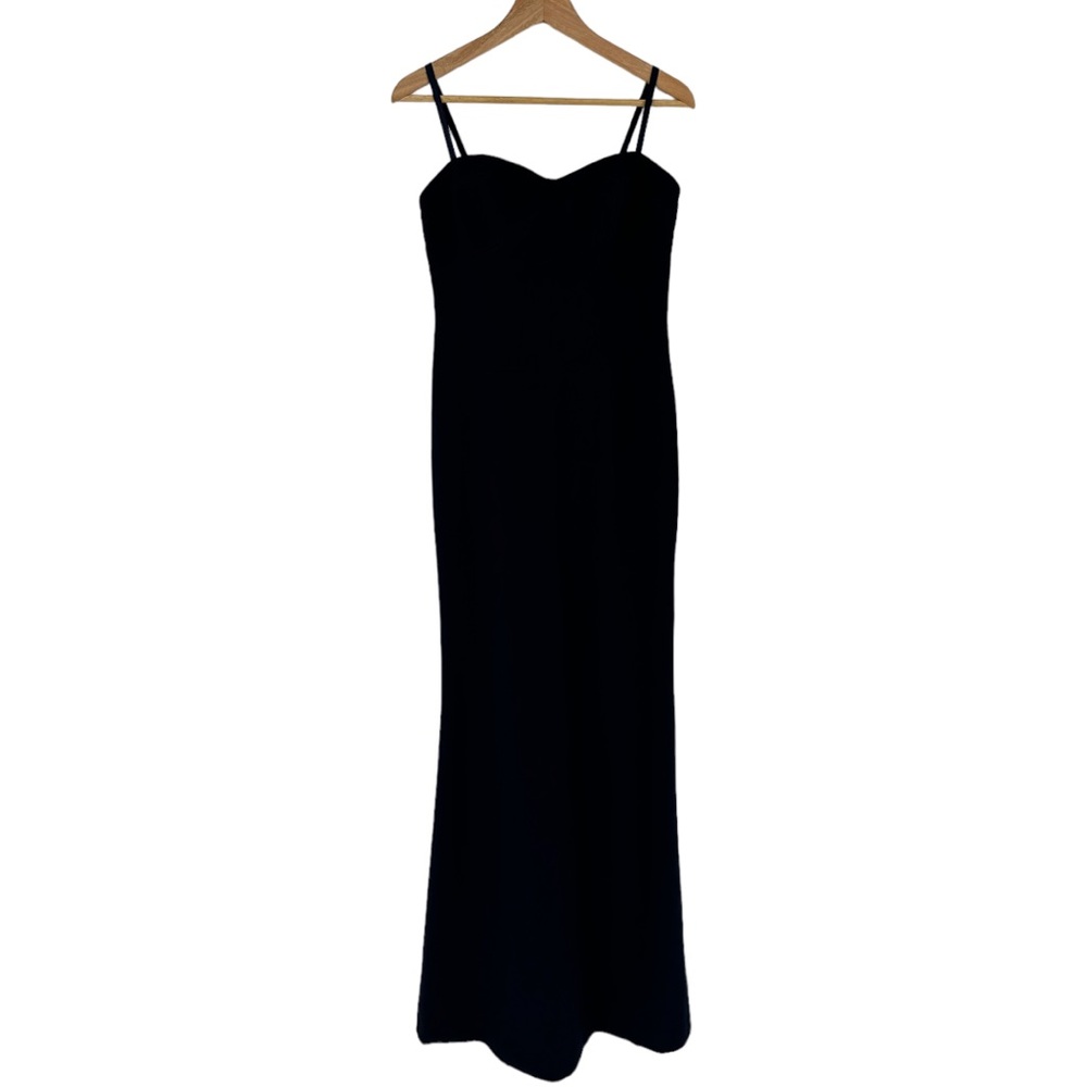 Vera Wang Navy Corset Bust Removable Strap Long Gown size 6